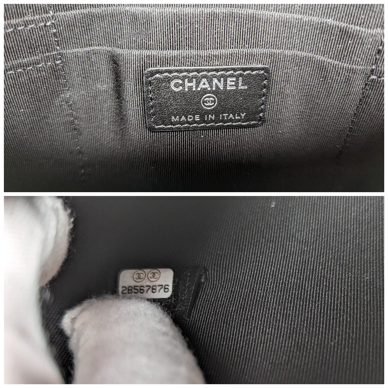 Chanel bag Black Aged Calfskin O Case 2.55 Reissue Pouch