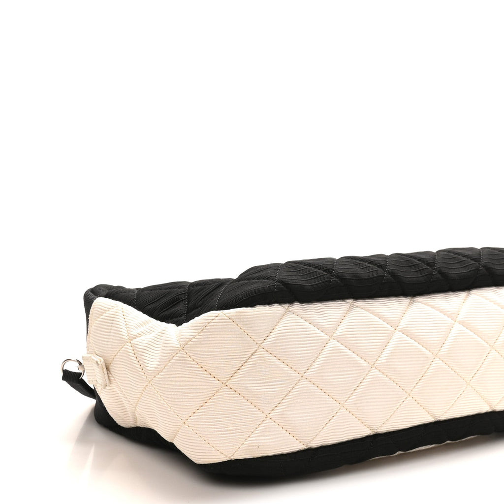 Chanel Jersey Reissue Quilted Camera Case  Black White