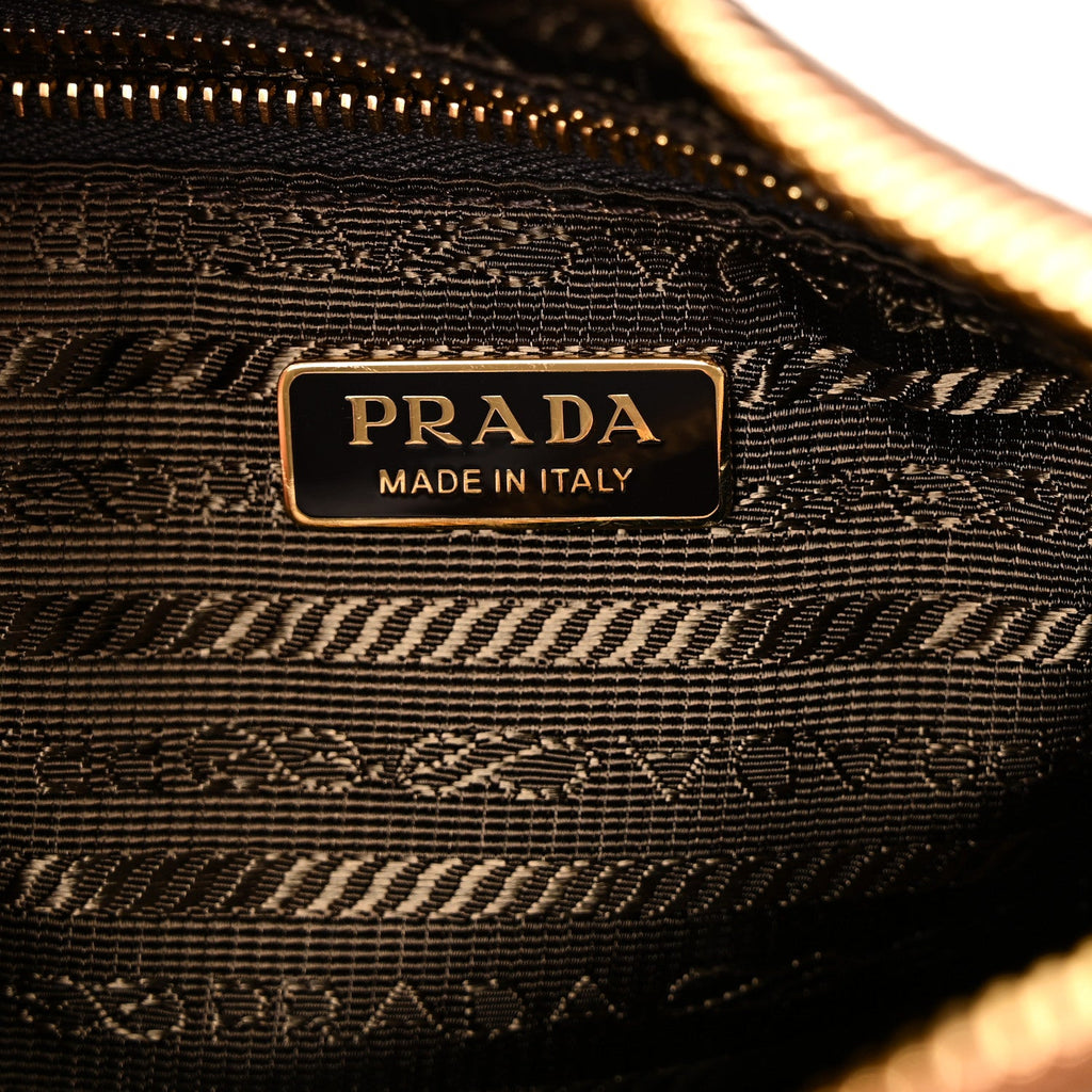 Prada Vitello Daino Soft Mini Shoulder Bag Caramel