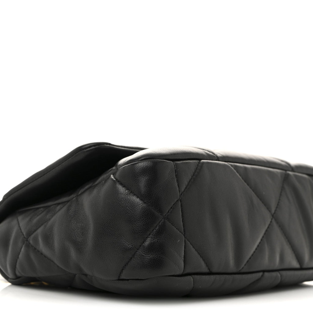 Chanel Lambskin Quilted Medium Chanel 19 Flap Black