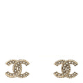 Crystal Timeless CC Earrings Light Gold