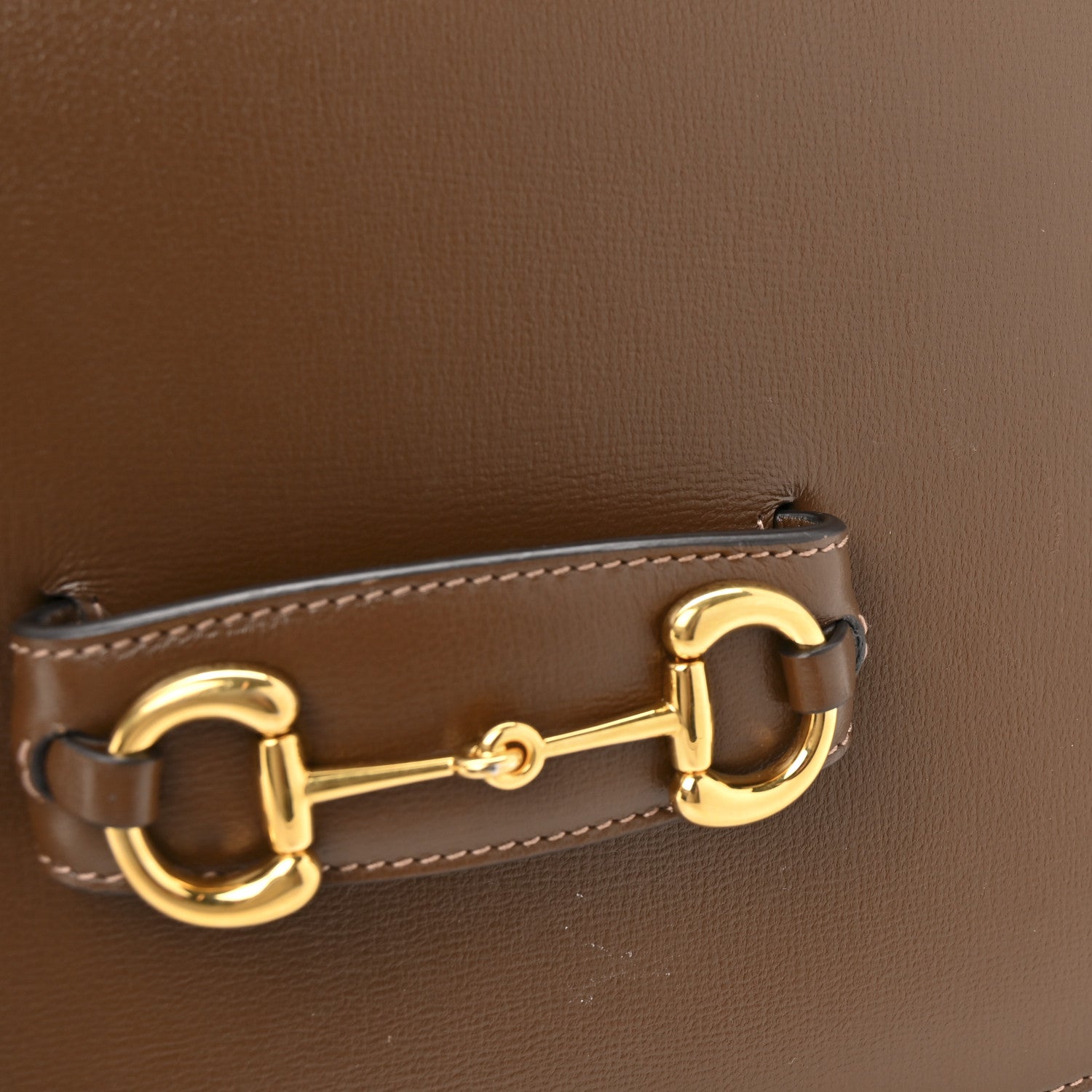 Gucci Azalea Calfskin Horsebit 1955 Shoulder Bag Brown Sugar