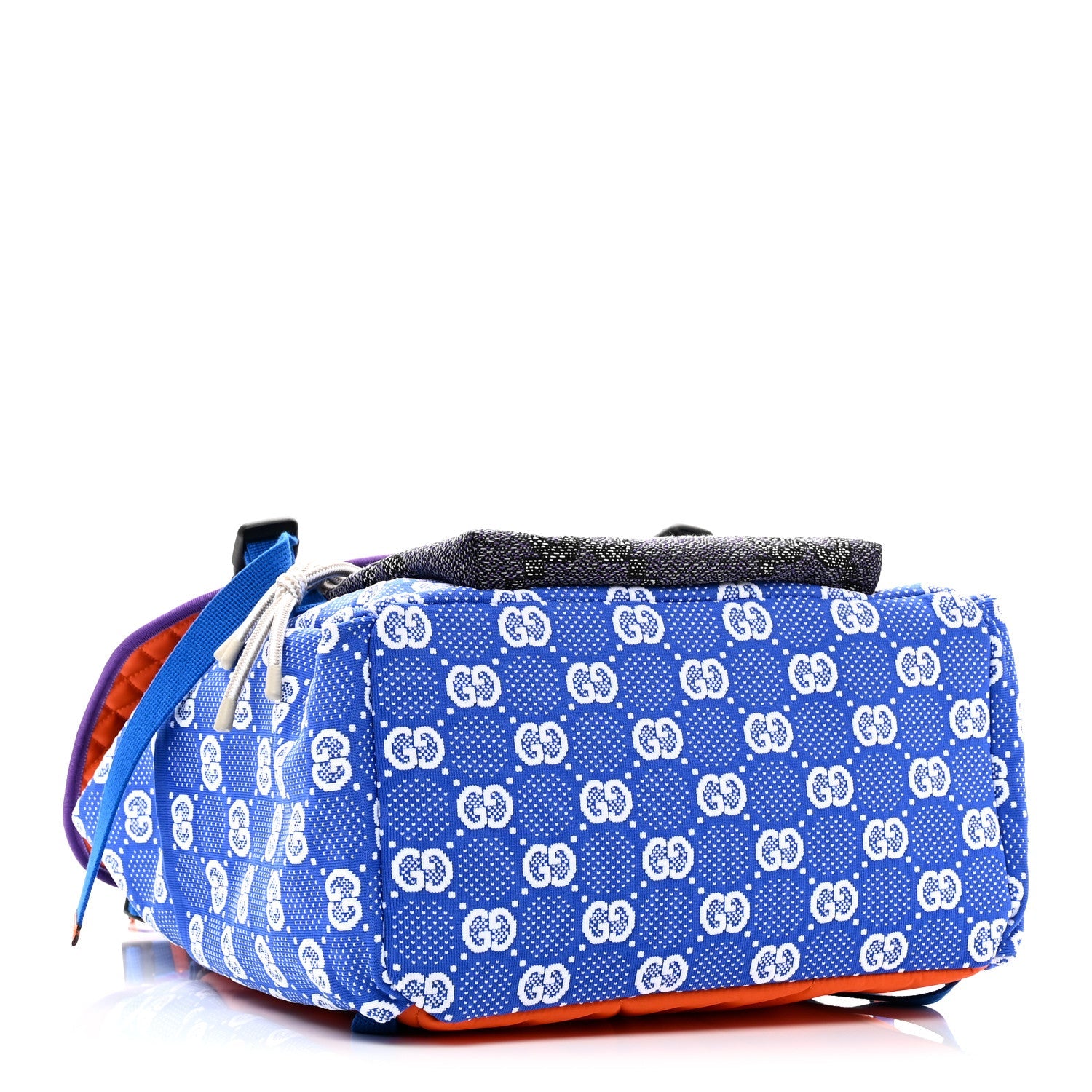 Gucci Jersey GG Monogram All Over Pan Sport Double Buckle Backpack  Blue Multicolor