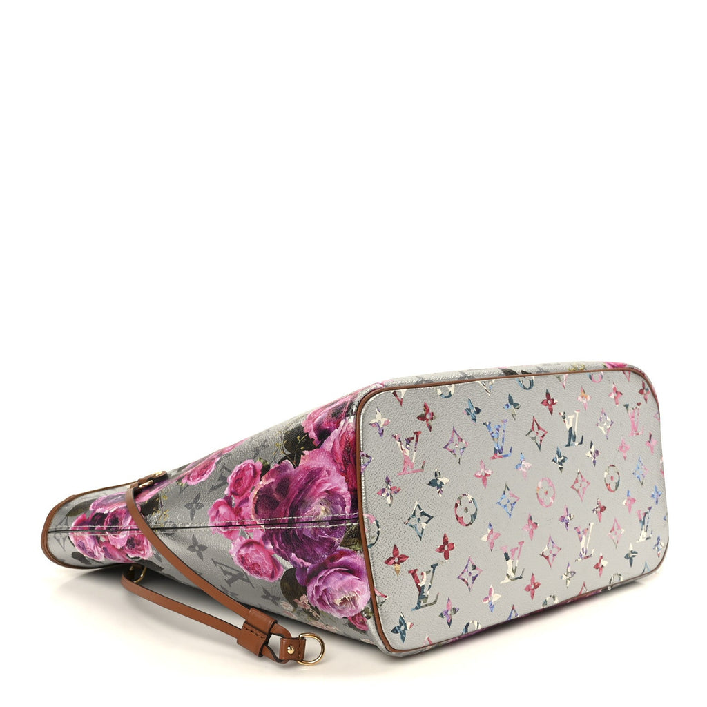 Louis Vuitton Metallic Monogram LV Garden Neverfull MM Silver
