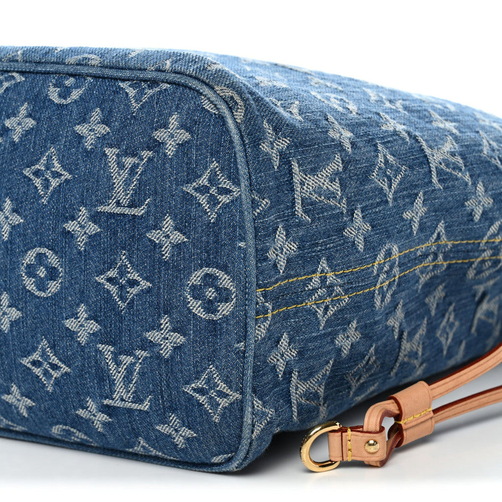Louis Vuitton Monogram Denim Neo Neverfull MM Blue