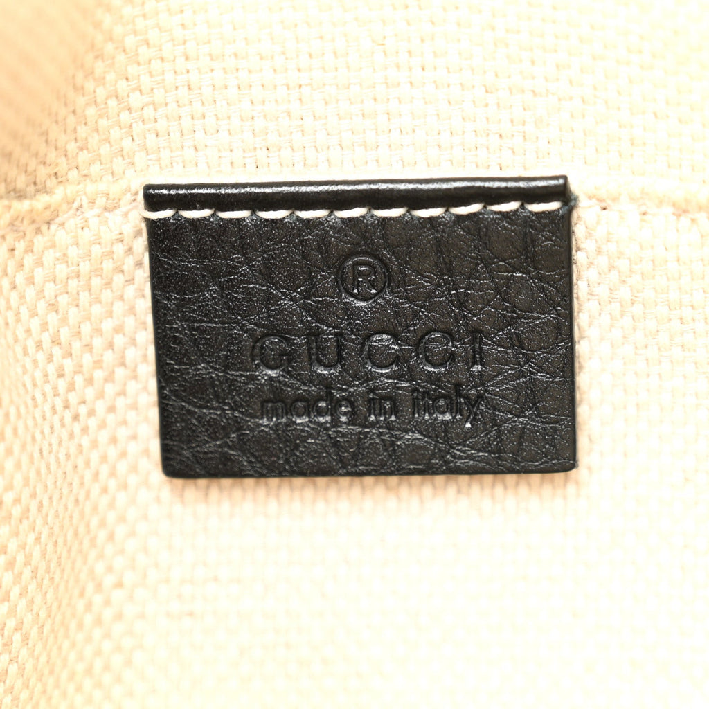 Gucci Pebbled Calfskin Studded Small Soho Disco Bag Black