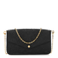 Louis Vuitton Empreinte Pochette Felicie Chain Wallet Black