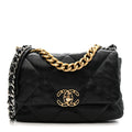 Chanel Lambskin Quilted Medium Chanel 19 Flap Black