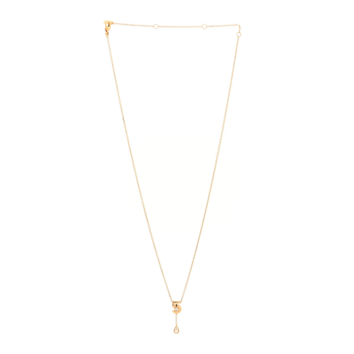 18K Yellow Gold Diamond Eternal No 5 Necklace