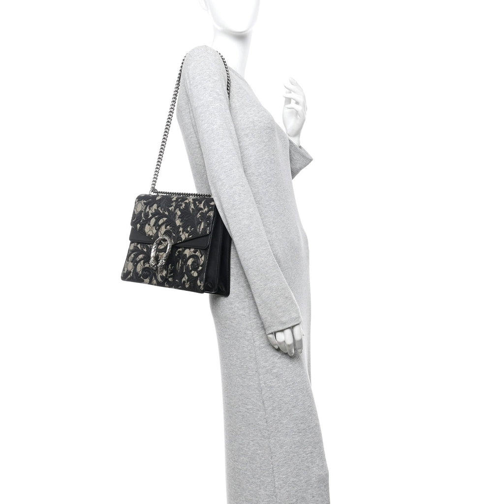 Gucci GG Supreme Monogram Arabesque Medium Dionysus Shoulder Bag Black