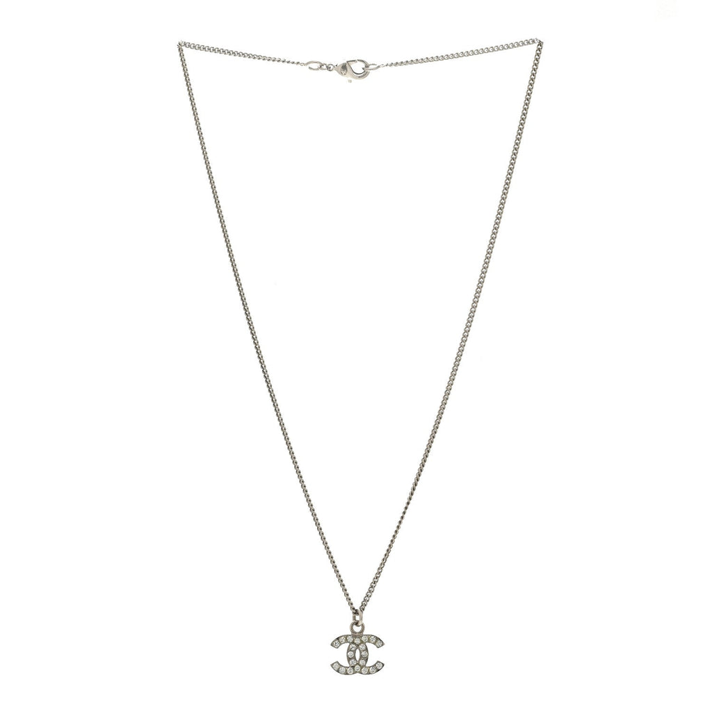 Crystal Timeless CC Necklace Silver