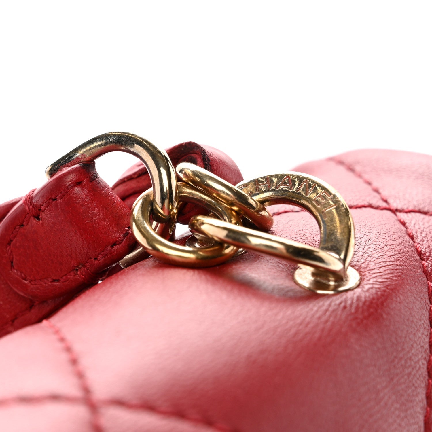 Chanel Lambskin Quilted Easy Carry Flap Red