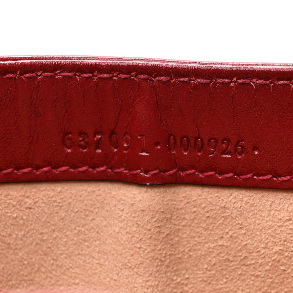 Gucci Boarded Dyana Lux Calfskin Mini Jackie 1961 Hobo New Cherry Red