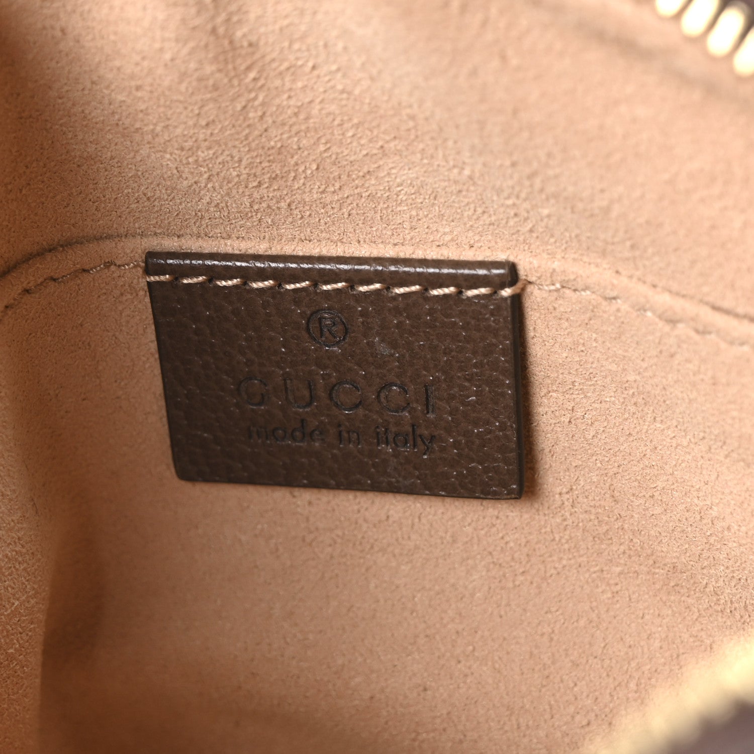 Gucci GG Supreme Monogram Web Mini Ophidia Shoulder Bag Brown