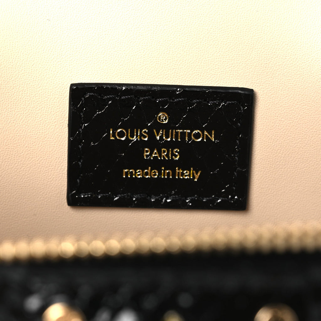 Louis Vuitton Snakeskin Vanity Pouch Black