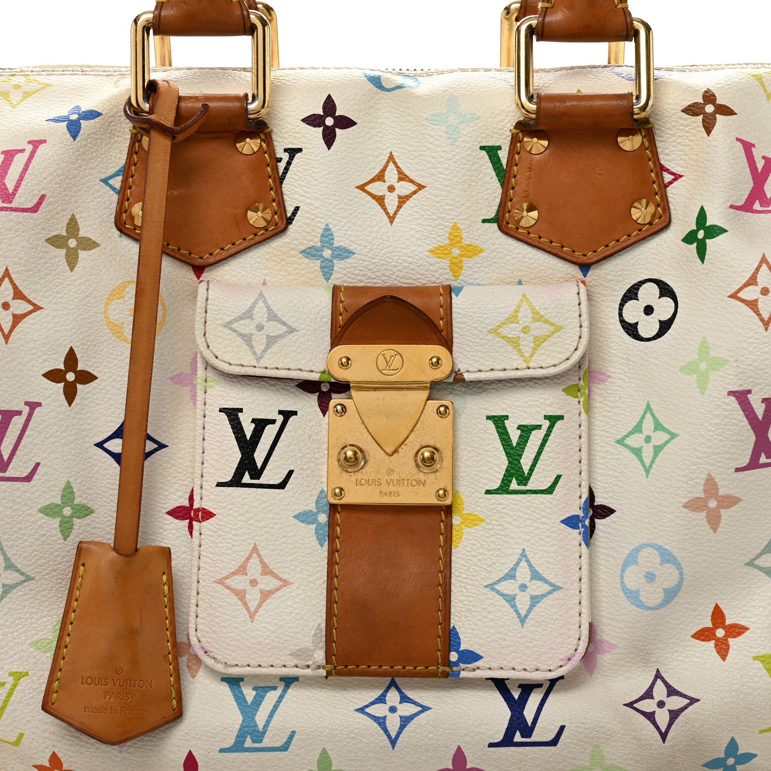 Louis Vuitton Monogram Multicolor Speedy 30 White