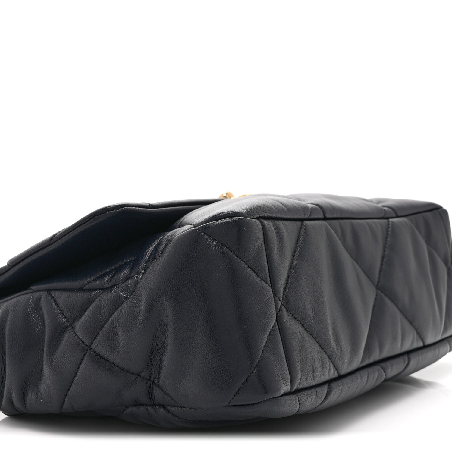 Chanel Lambskin Quilted Large Chanel 19 Flap Navy Blue
