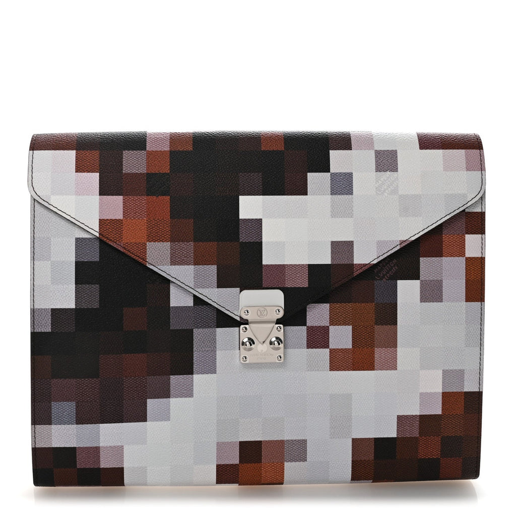 Louis Vuitton Calfskin Cowmooflage Mark Folder Brown