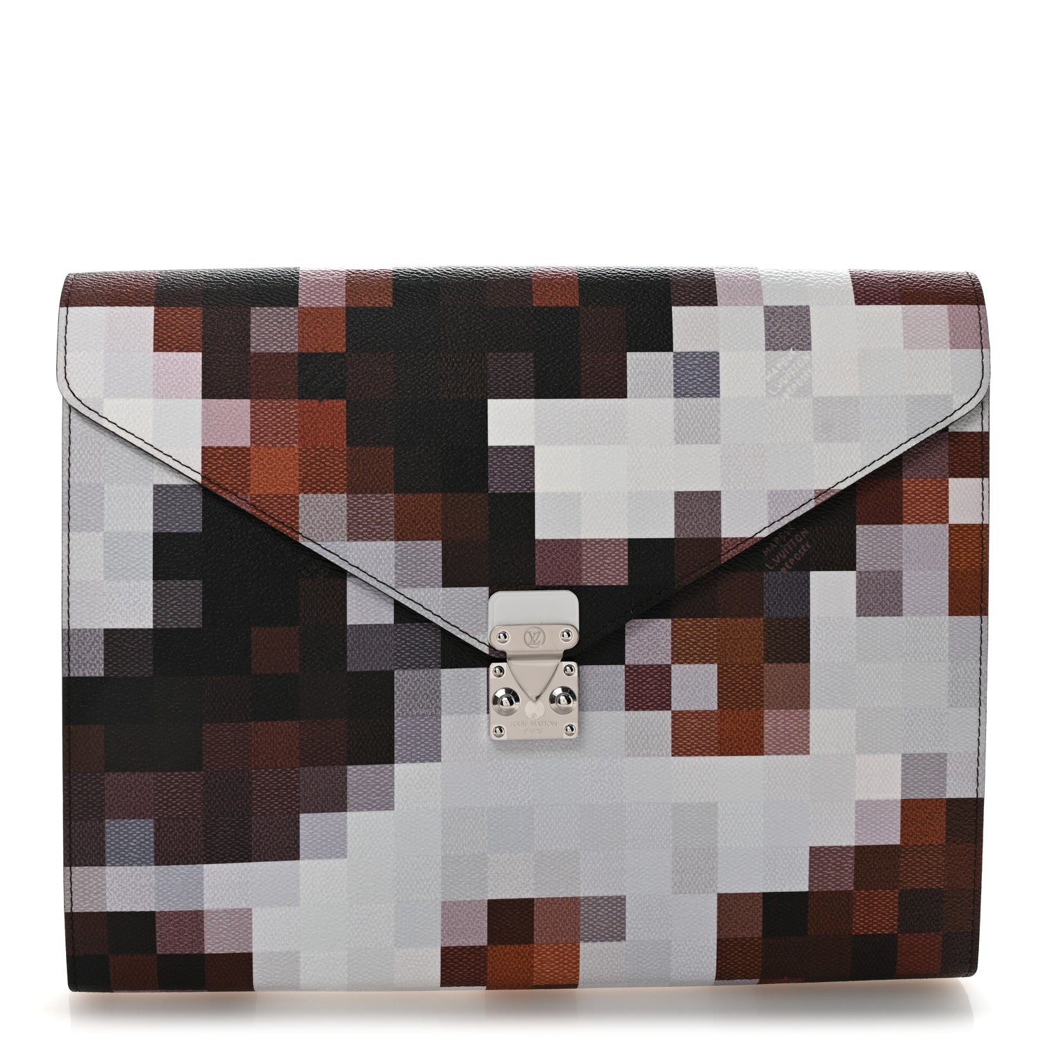 Louis Vuitton Calfskin Cowmooflage Mark Folder Brown