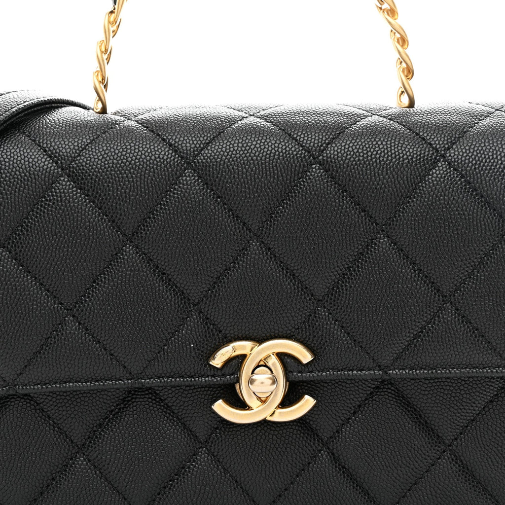 Chanel Caviar Quilted Medium Carry Me Top Handle Flap Black