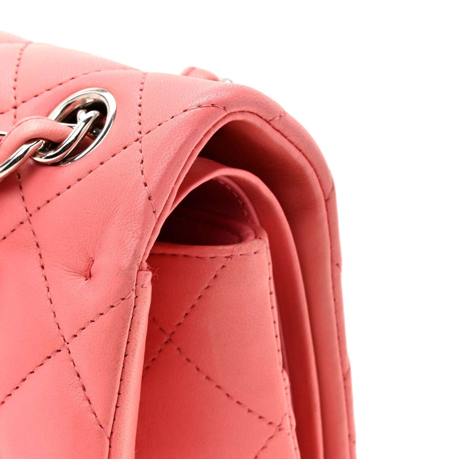 Chanel Lambskin Quilted Jumbo Double Flap Pink