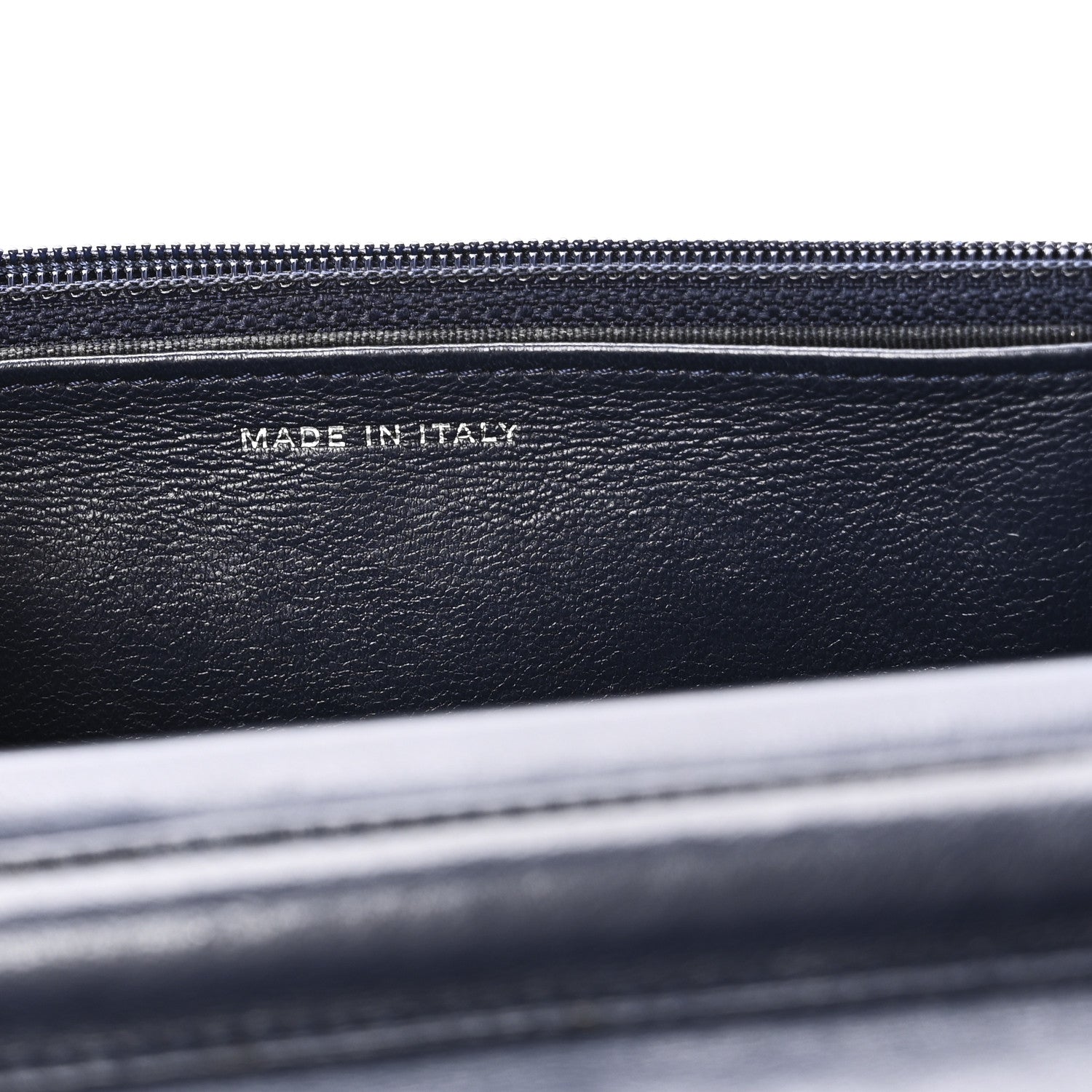 Chanel Lambskin Quilted Wallet On Chain WOC Navy Blue