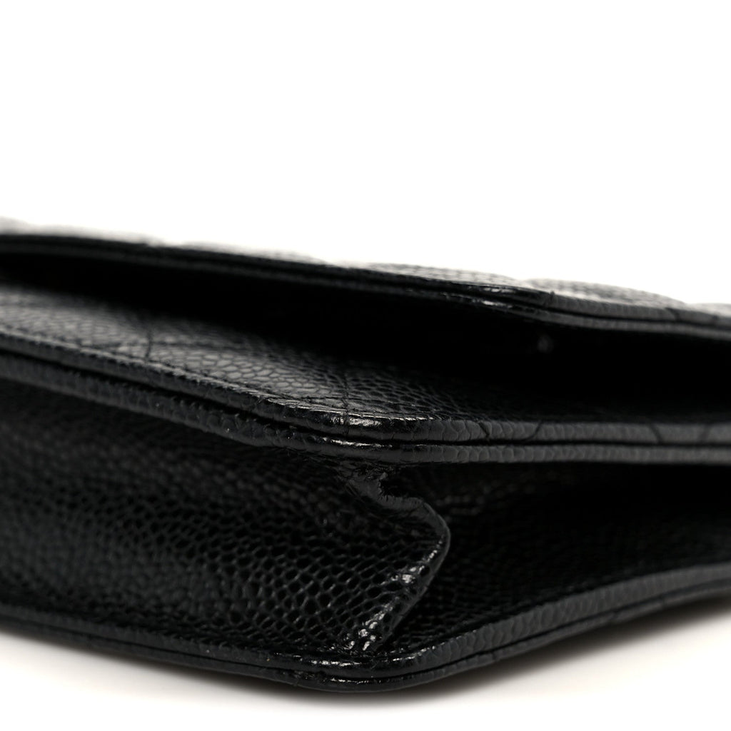 Chanel Caviar Quilted Wallet on Chain WOC Black
