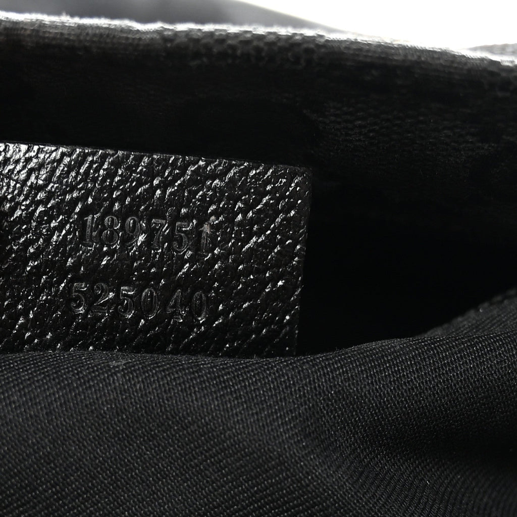 Gucci Monogram Web Medium Flat Messenger Bag Black