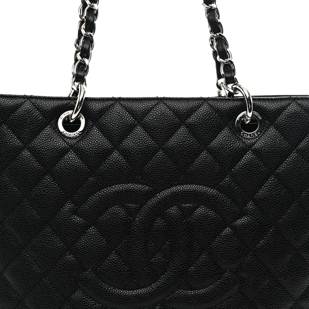 Chanel Caviar Quilted Grand Shopping Tote GST Black