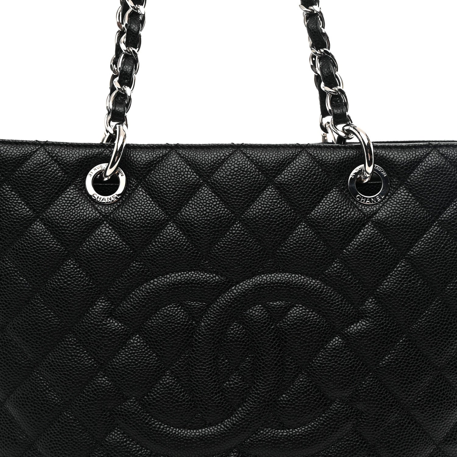 Chanel Caviar Quilted Grand Shopping Tote GST Black