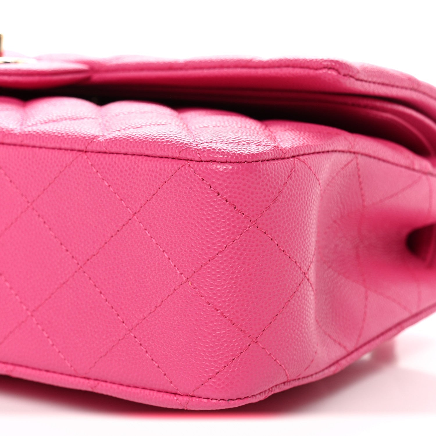 Chanel Caviar Quilted Medium Double Flap Dark Pink