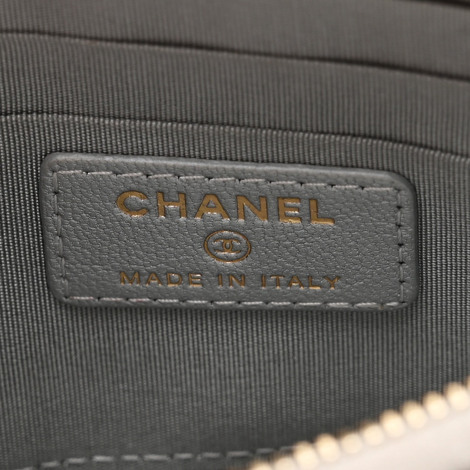 Chanel Lambskin Quilted Chanel 19 Phone and Card Holder Silver