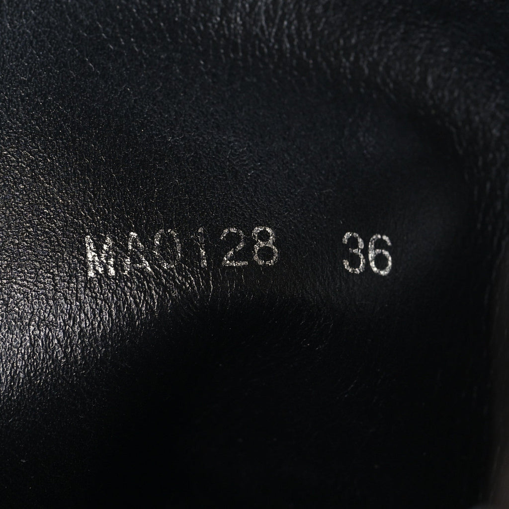 Louis Vuitton Suede Crocodile Embossed Calfskin Monogram Laureate Platform Desert Boots 36 Black