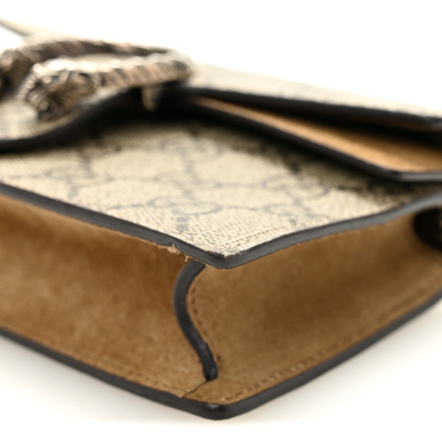 Gucci GG Supreme Monogram Super Mini Dionysus Shoulder Bag Taupe