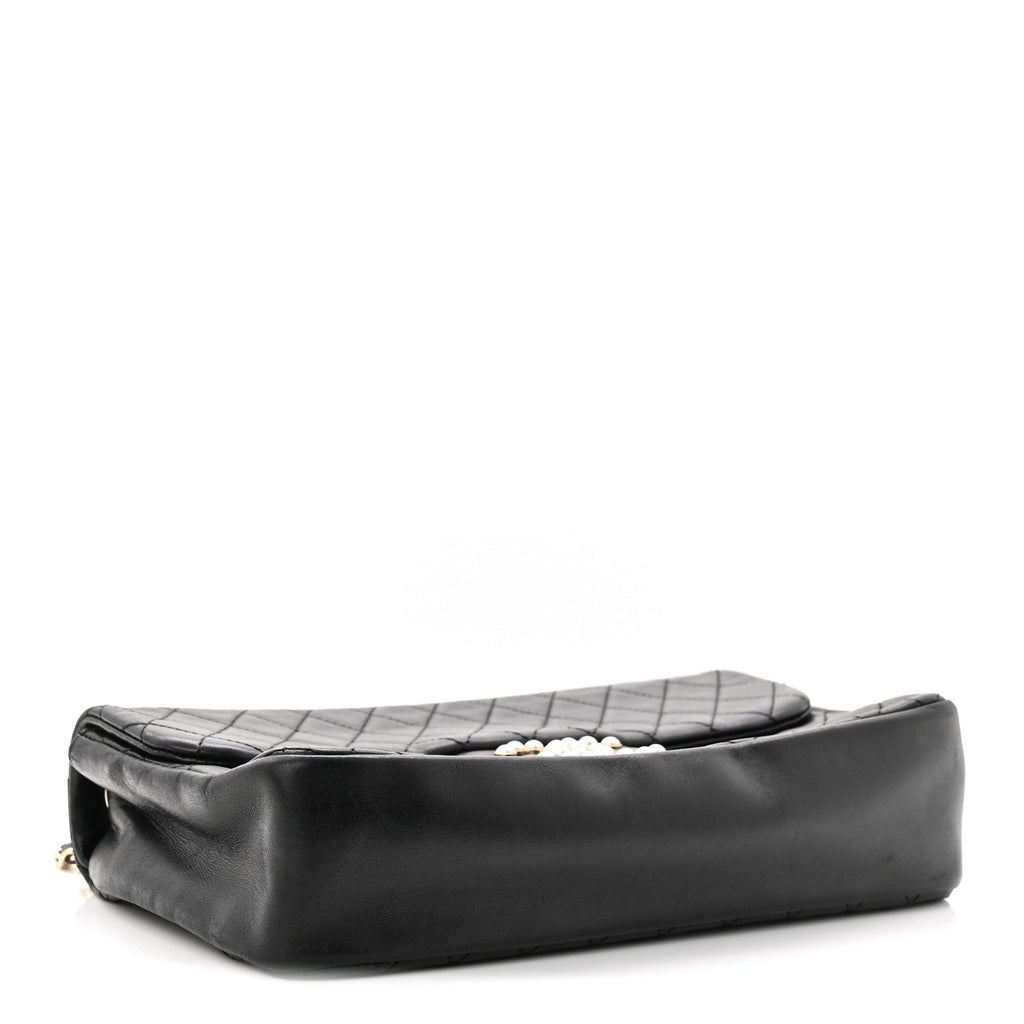 Chanel Lambskin Medium Westminster Pearl Flap Black