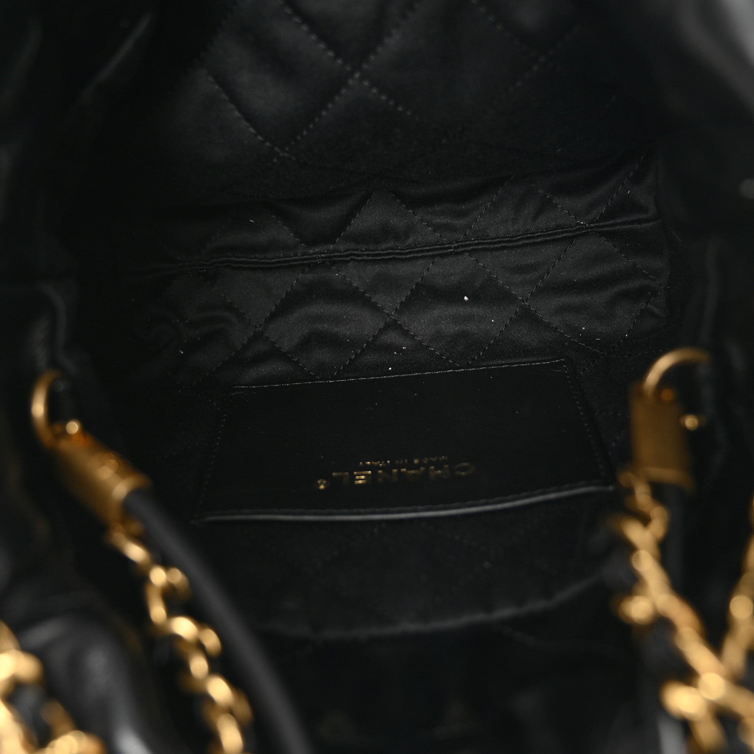 Chanel Shiny Calfskin Quilted Mini Chanel 22 Black