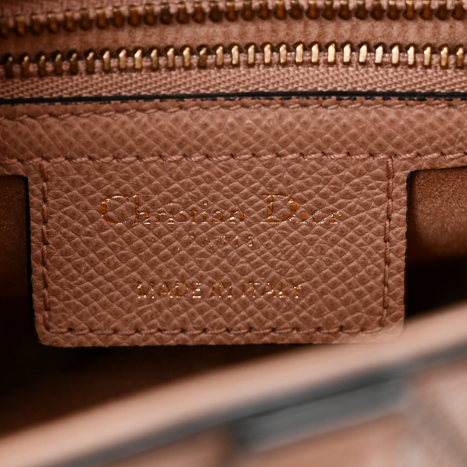 Christian Dior Grained Calfskin Saddle Bag Blush