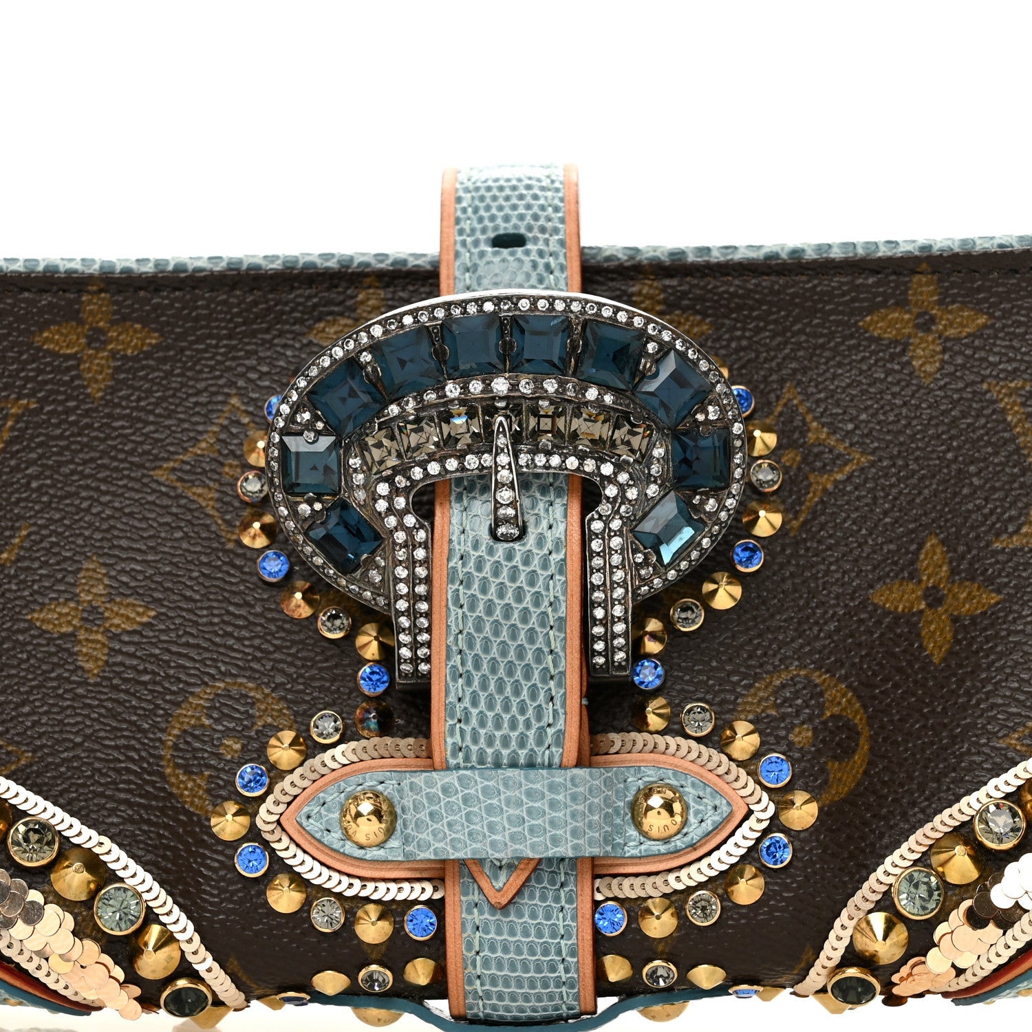 Louis Vuitton Monogram Lizard Embellished Les Extraordinaires Clutch