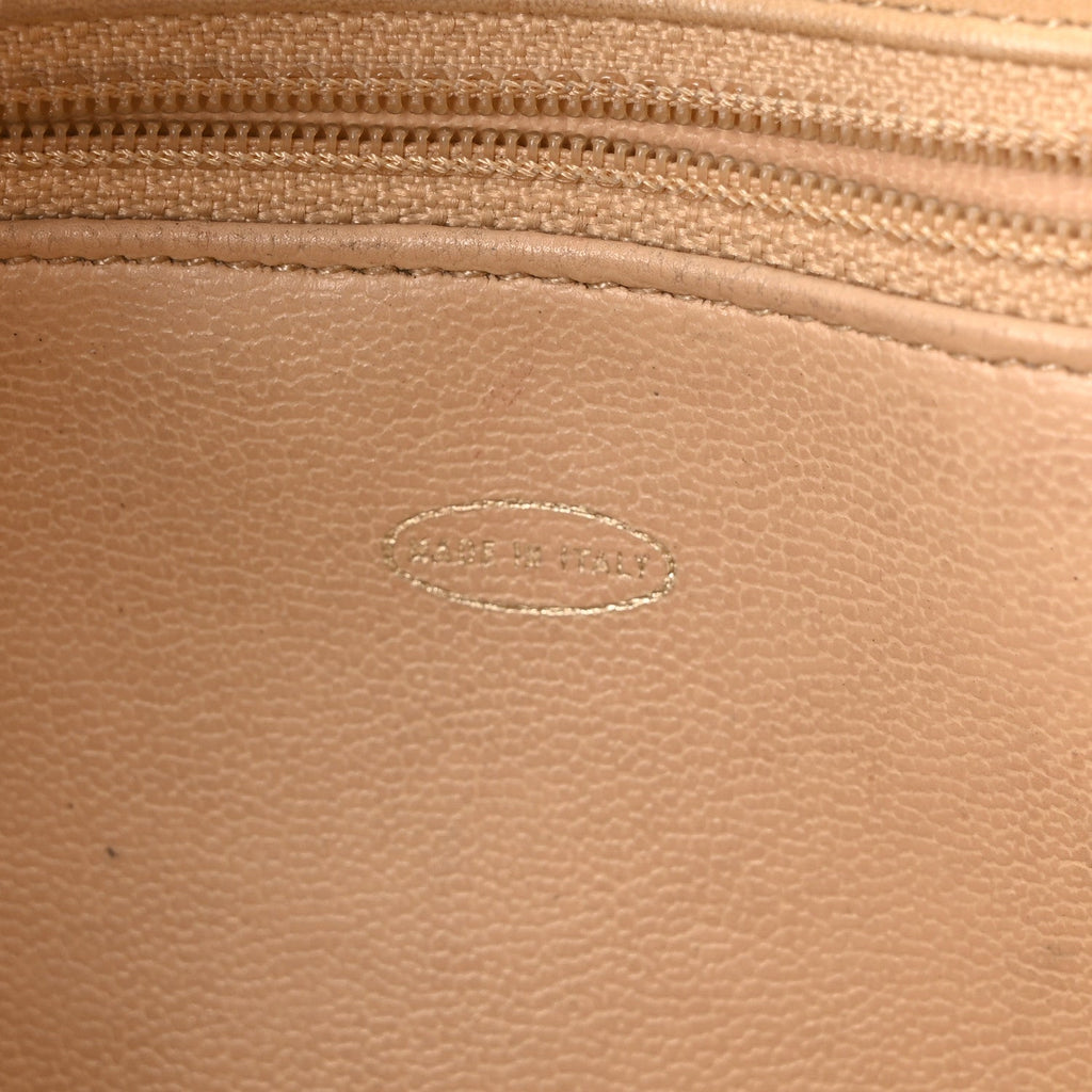 Chanel Lambskin Quilted Shopping Tote Beige