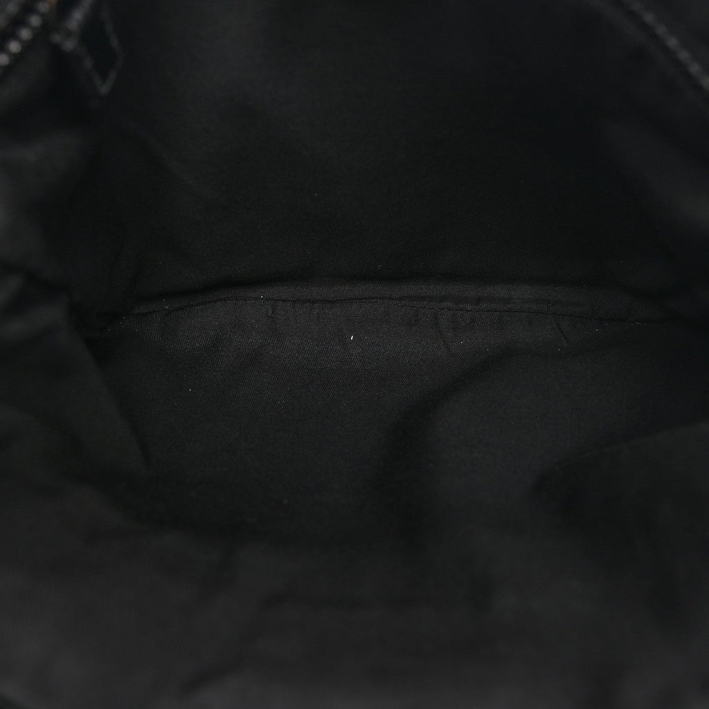 Gucci Nylon Monogram Small Flat Messenger Bag Black