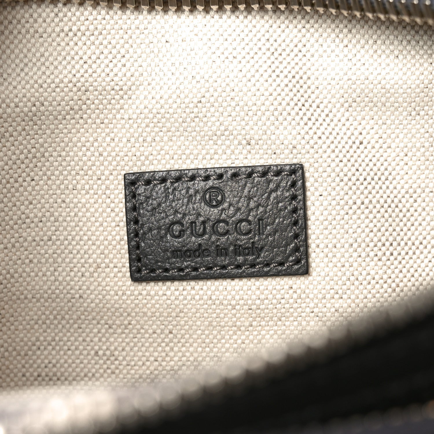 Gucci GG Supreme Monogram Textured Dollar Calfskin Ophidia Belt Bag Grey Black Graphite Grey