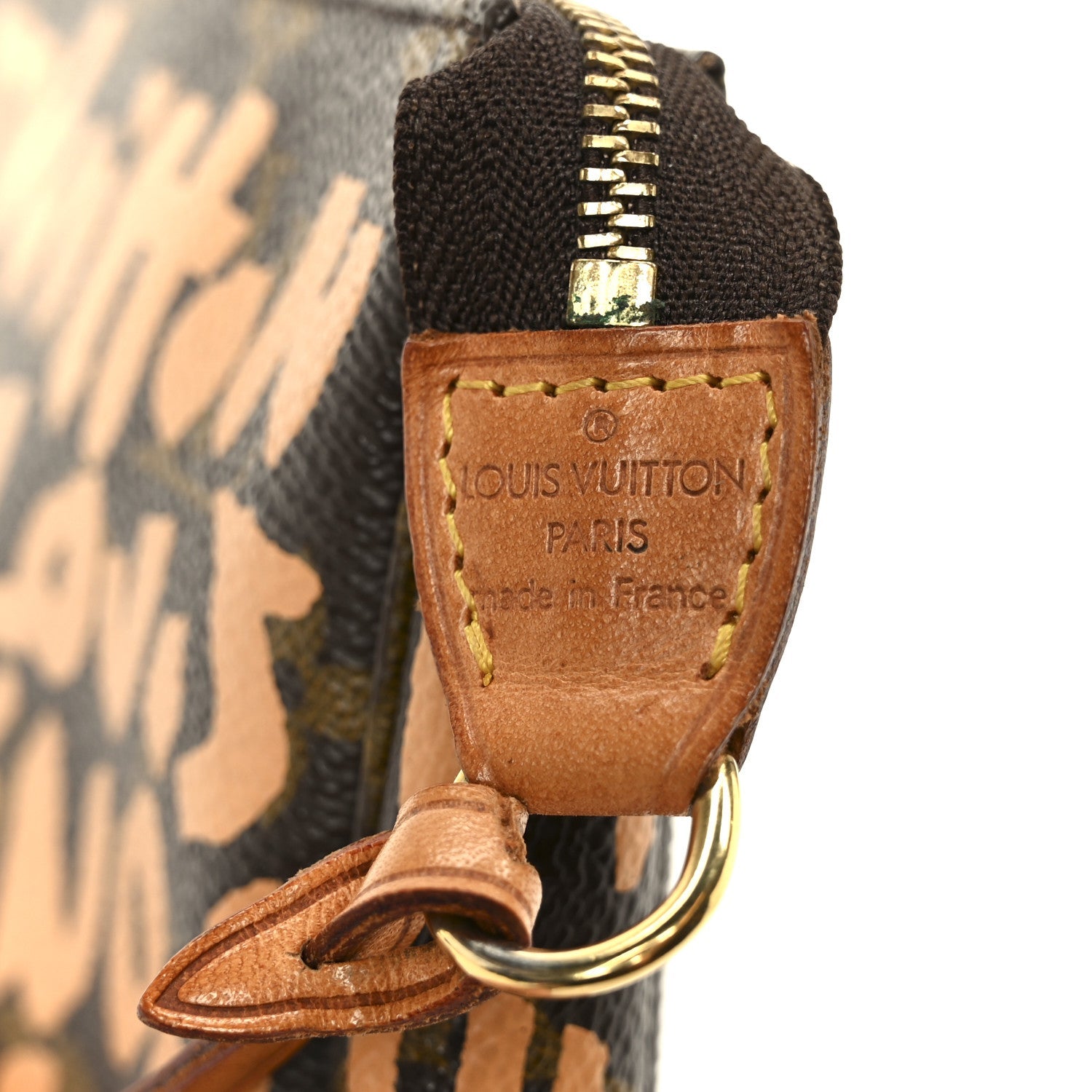 Louis Vuitton Monogram Graffiti Pochette Accessories Peach