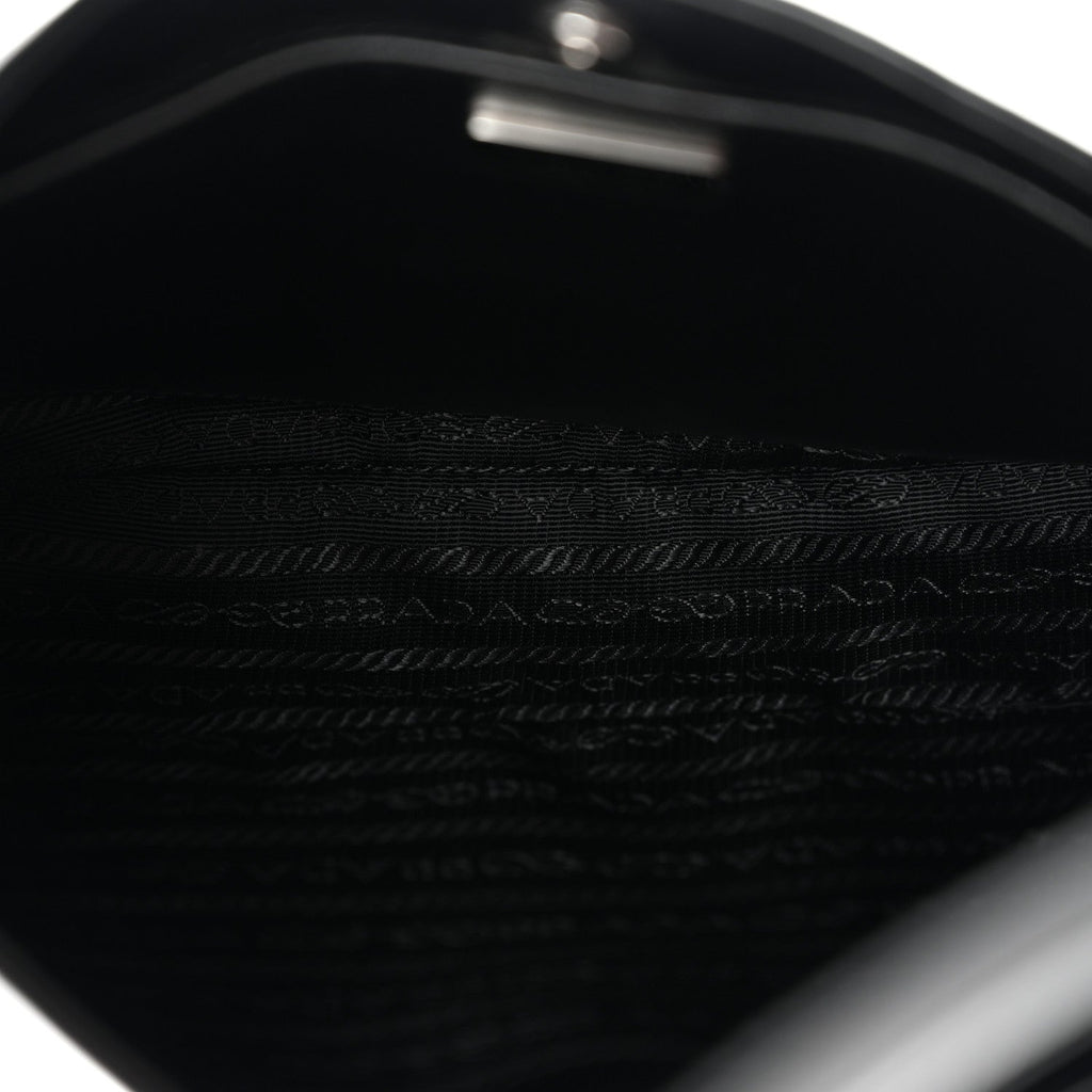 Prada Spazzolato Cleo Shoulder Bag Black