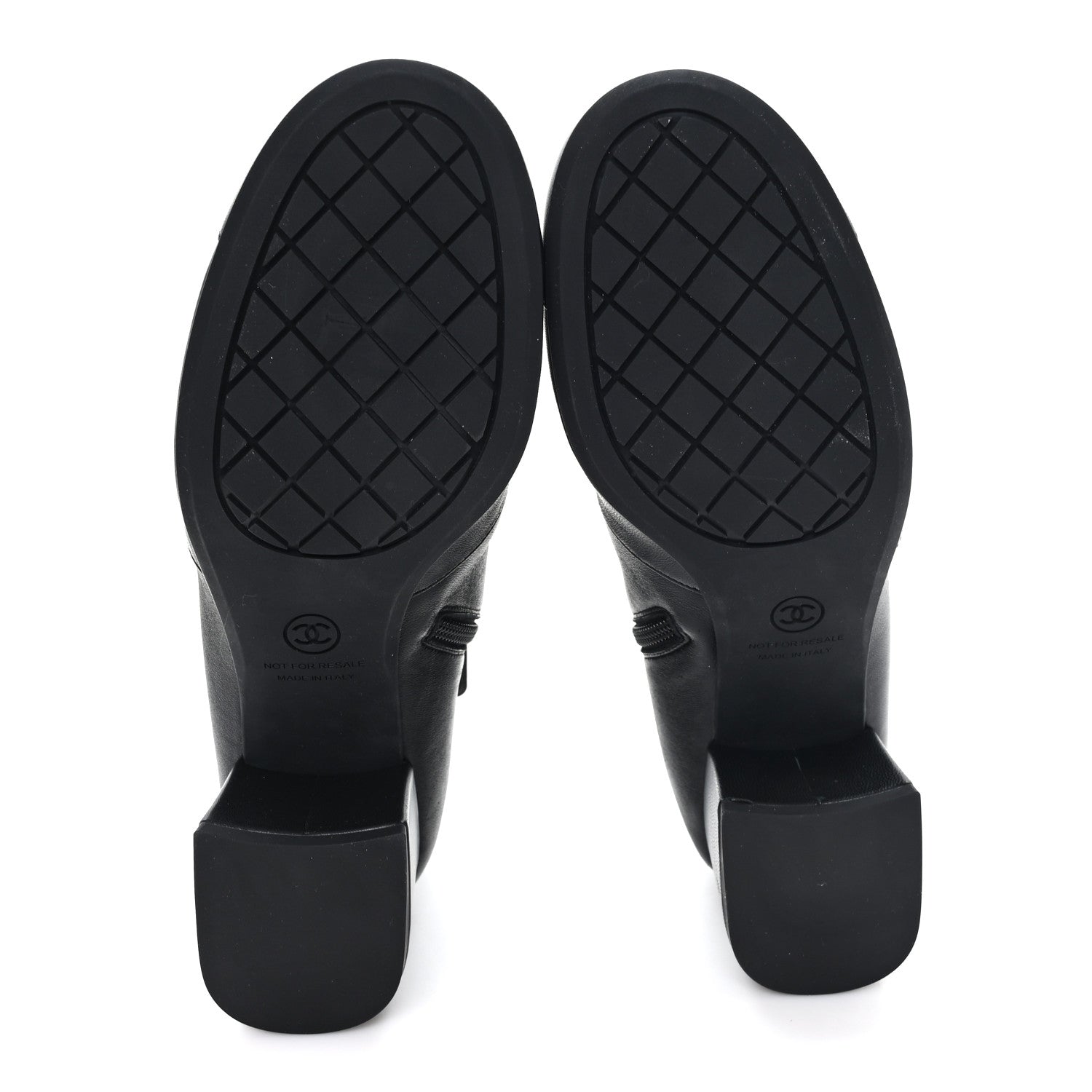 Chanel Stretch Lambskin Cap Toe CC Uniform Short Boots 39 Black