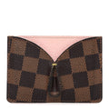 Louis Vuitton Damier Ebene Caissa Card Holder Rose Ballerine