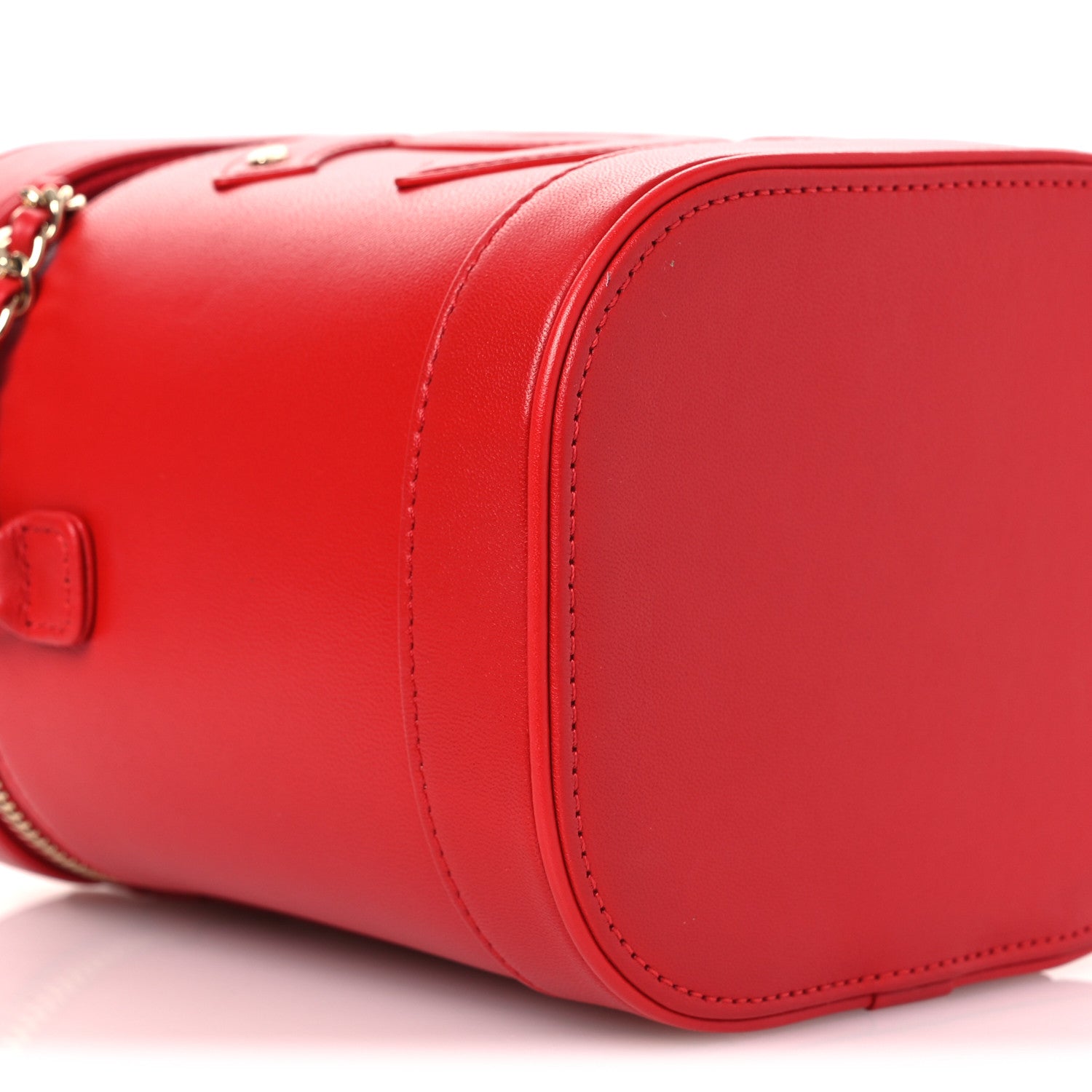 Chanel Lambskin Timeless Vanity Cosmetic Case Red