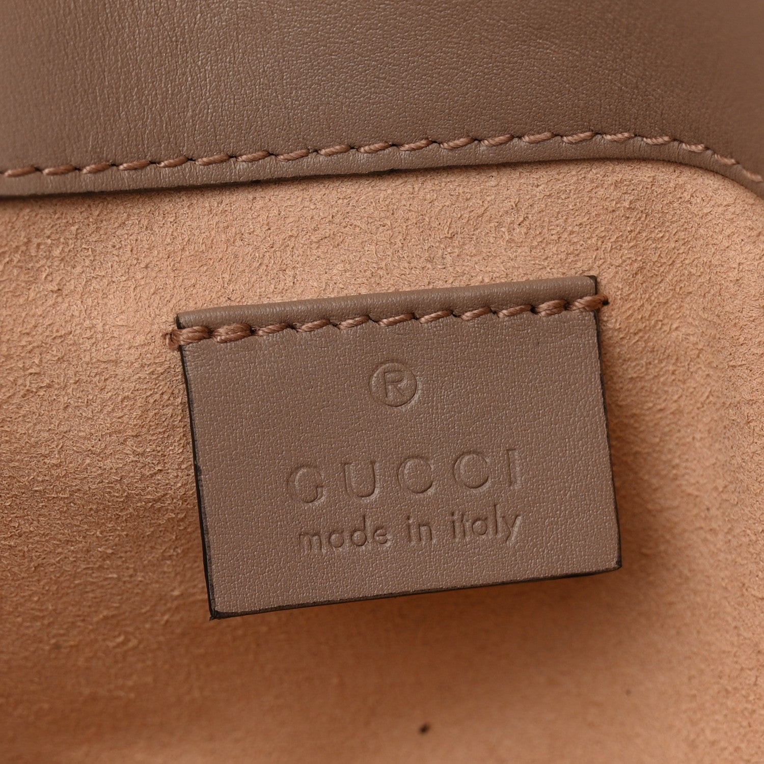 Gucci Calfskin Matelasse Super Mini GG Marmont Shoulder Bag Porcelain Rose