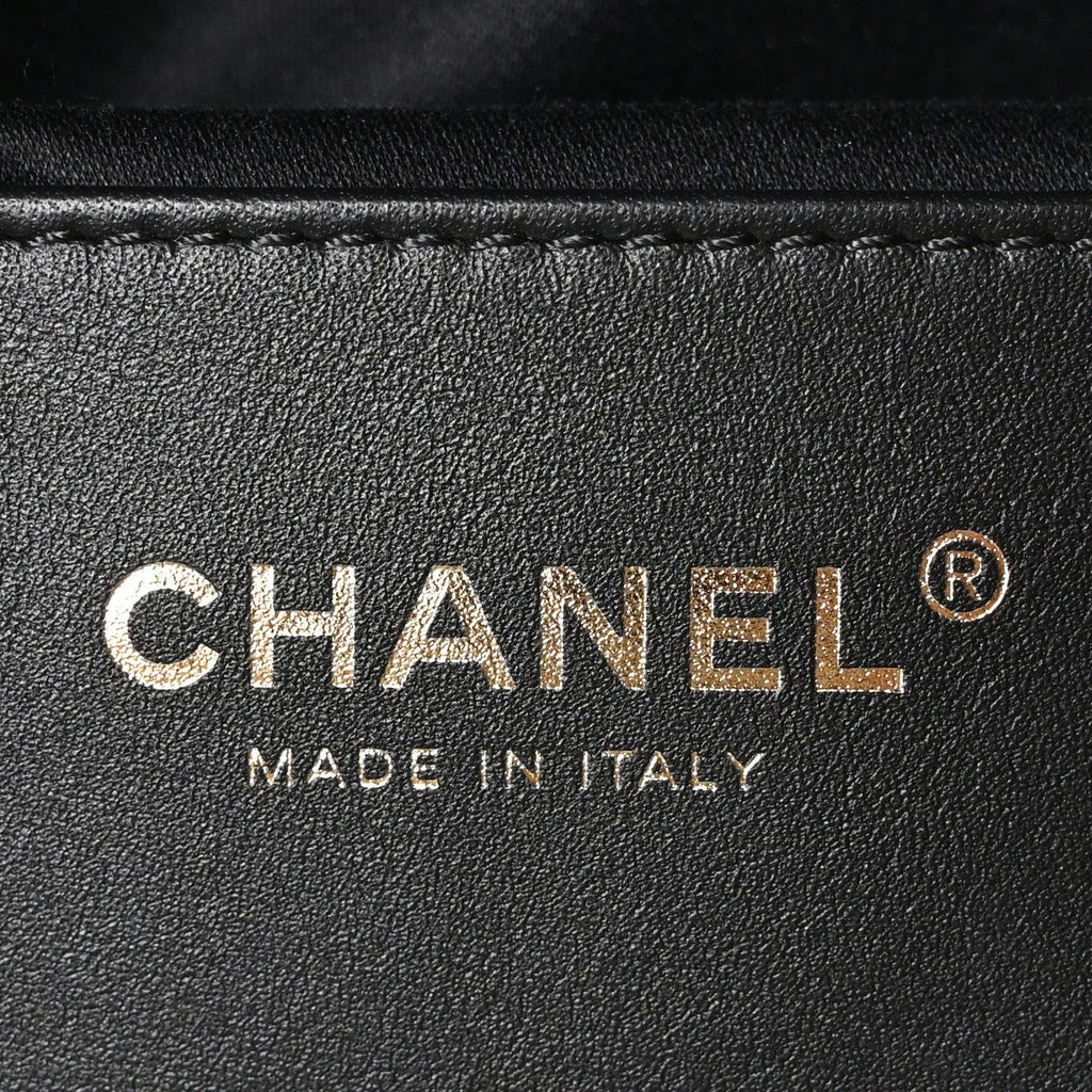 Chanel Washed Denim Quilted Medium Chanel 25 Handbag Black