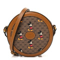 Gucci X DISNEY Mini Vintage GG Supreme Monogram Mickey Mouse Round Shoulder Bag Beige Vintage Sun Oil