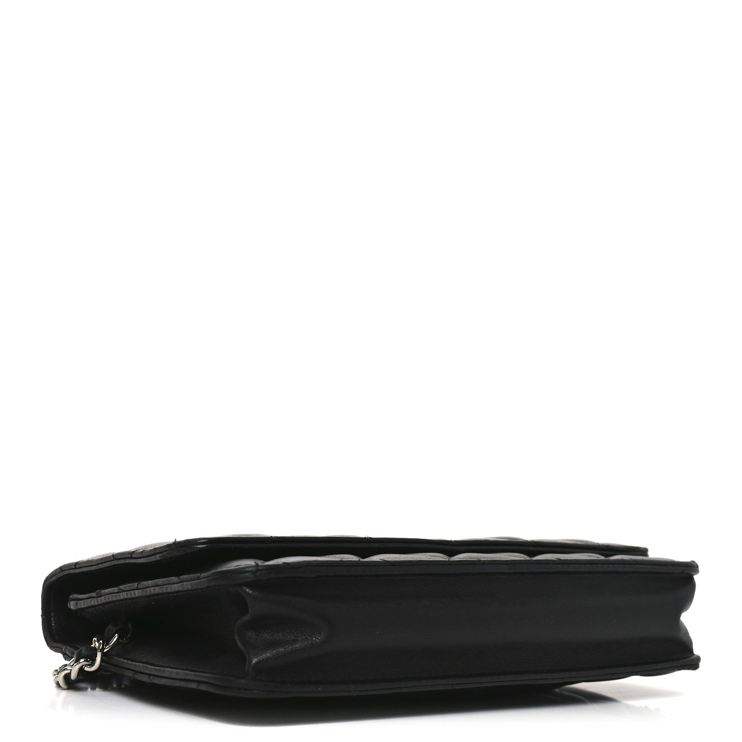 Chanel Lambskin Quilted Wallet On Chain WOC Black